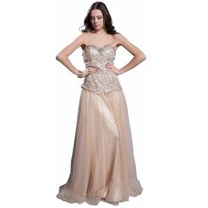 MILITARY BALL Formal Lace Sequins beaded Long Evening Gown prom dress